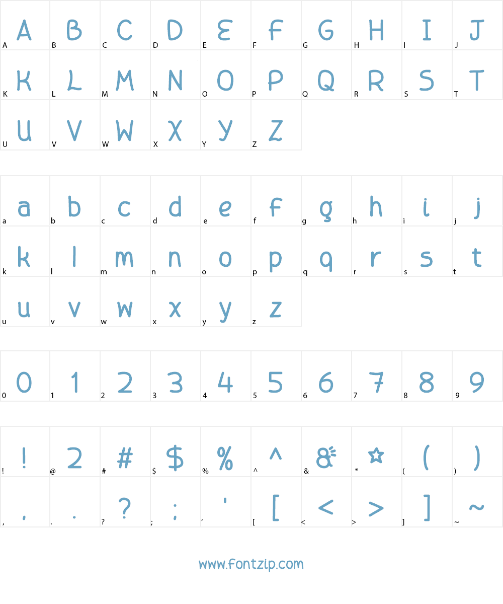 Rustic Love Tattoo Font Character